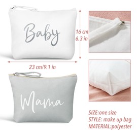 New Mama Gifts Mummy to be Canvas Pouch Makeup Cosmetic Bag with Zipper Christmas Baby Shower Gifts for Mum Mummy to be Gifts