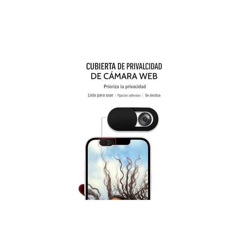 15PCS Webcam Cover, Protección Deslizante de Cámara Web para Privacidad