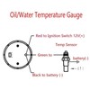 Tiny Force 2" 52mm Red Digital LED Light Oil Temperature
