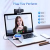 NEWORK 4K Webcam for PC with Auto-Focus, Dual Noise-Cancelling Microphones,