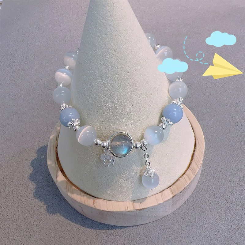 TREENEST Pulseras de Cristal para Mujeres,Pulsera Planeta de Estrellas,Pulseras de