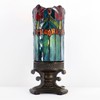 LXHCYOU Small Tiffany Lamp Mini Stained Glass Table Lamp Candle