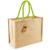 Westford Mill Jute Classic Shopper - Natural/Lime