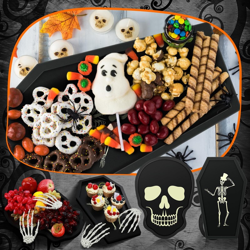 4 Pcs Halloween Party Decorations - 2 Pcs Halloween Coffin