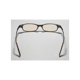 SmartClip 33 Mens/Womens Designer Full-Rim Flexible Hinges Classic Shape Hard Case Durable Eyeglasses/Glasses (50-16-145, Striped Brown)