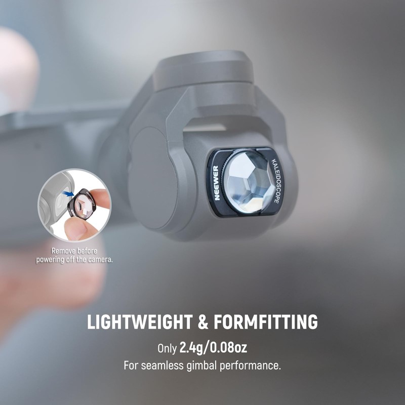 NEEWER Kaleidoscope Prism Filter Compatible with DJI Osmo Pocket 3