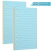 A6 Lined Refill Paper,Colored Pages for A6 Refillable 6-Ring Binder