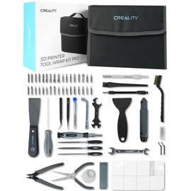 Creality 3D Printer Tools Kit, 74 Pcs in 1 3D Printing Tool Wrap Kit Assembly/Removal/Finishing/Filament Cutting Set with Nozzle Cleaning Kit 3D Printer Accessories for All FDM 3D Printers