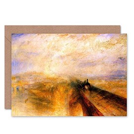Wee Blue Coo J. M. W. TURNER RAIN STEAM SPEED GREAT WESTERN RAILWAY GREETINGS CARD