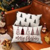DFXSZ Christmas Pillow Covers 18x18 Inch Christmas Tree Merry Christmas