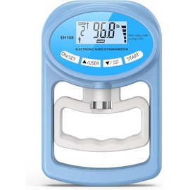Electronic Hand Grip Strength Tester Grip Strengthener Hand Exerciser Meter Digital Hand Grip Training Gauge 265 Lbs / 120 Kgs for Sport Home School Use