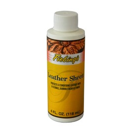 Fiebing's Leather Sheen Acrylic Finisher (4oz) - Acrylic Wax Top Finish to Condition Smooth Leather Boots, Furniture, Jacket, Belt - High Gloss, Flexible, Water Resistant, Durable Protective Finish