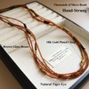 Monsefi Tiger Eye Long Beaded Necklace, 100" Multi Layered for