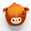 Puckator Relaxeazzz Highland Coo Cow Round Plush Travel Pillow &