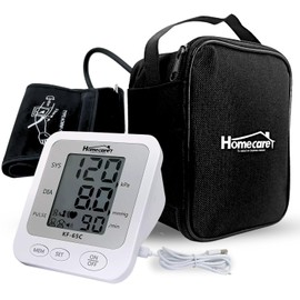 Homecare | Medidor de Presión Arterial de Brazo KF-65C, Baumanómetro Digital de Brazo Pantalla LED Deteccion Automática y Precisa de la Presión Sanguínea
