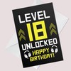 Funny 18th Birthday Card For Son Brother LEVEL 18 Humour