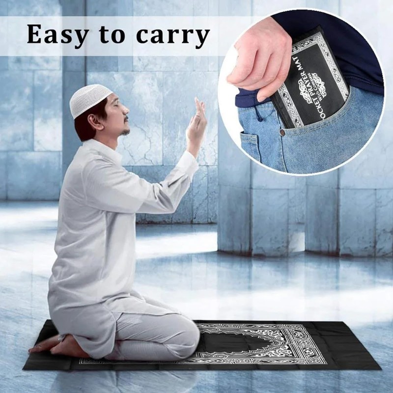 2 Pieces Prayer Rug Mat Portable Travel Prayer Mat Prayer