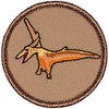 Pterodactyl Patrol Patch - 2" Diameter Round Embroidered Patch (Sew-on)