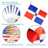 Newperlite Dominican Stick Flag Small Mini Hand Held Flags -