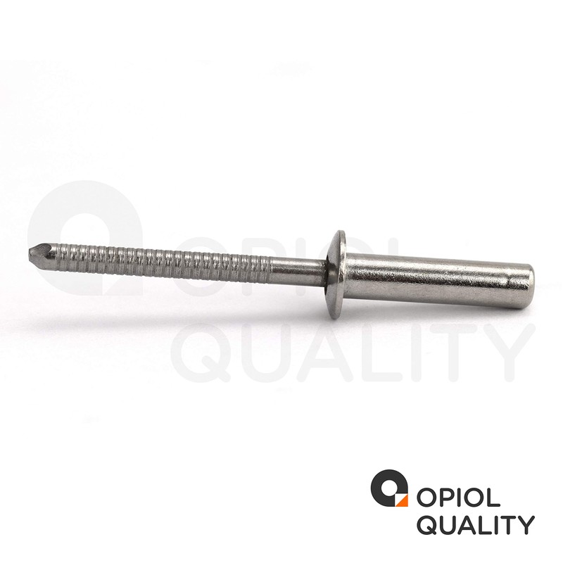 OPIOL QUALITY® Sealing Blind Rivets with Flat Head, Grooved Rivet