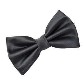 ZHjuju Men's Bow Tie,Solid Color Pre-tied Bow Tie for Men Classic Solid Color Pre-Tied Bow Tie Adjustable Bowtie Black Bow Tie for Men Neck Bowtie Satin Bow Tie for Party Wedding