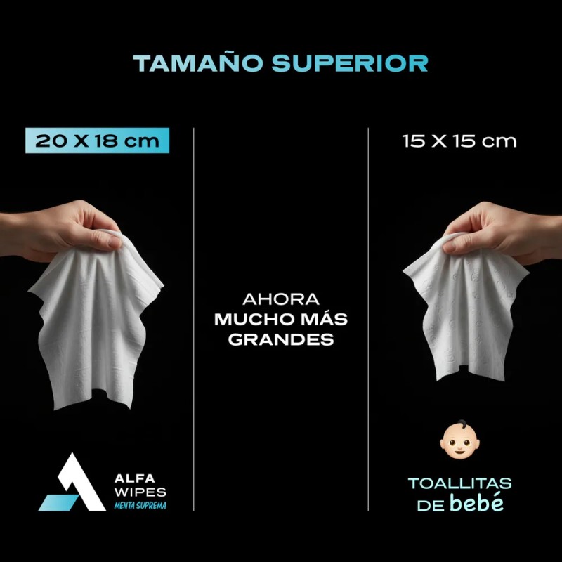 Toallitas Humedas Menta Suprema Alfa Wipes 3pack (150 Toall)
