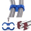 Vignee 5 Pieces Separator Clamp Fuel Line Mounting Clamps (Blue,AN6)