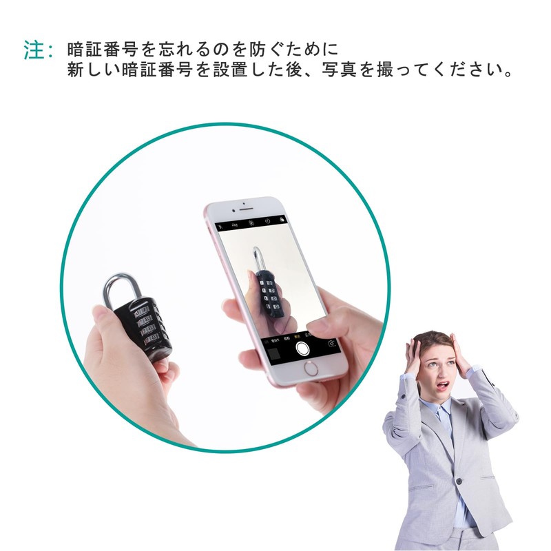 ZHEGE Padlock, 4-Digit Dial Combination Lock, for Student Lockers, Outdoor