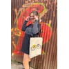hello-bags. Shopping bag with zip, lining and inner pocket. Exterior: