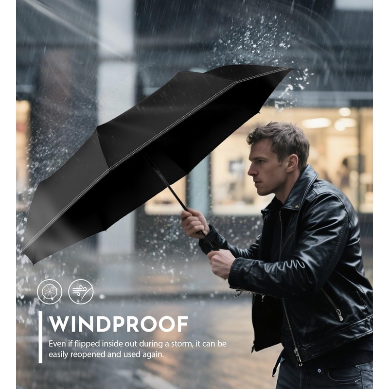LILAC Travel Mini Umbrella parapluie Compact Small & Portable, Windproof