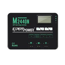ExpertPower 40A MPPT Solar Charge Controller | 12V / 24V Auto-Select Intelligent Regulator | Max PV Input 100V | Gel Sealed Flooded and Lithium LiFePO4