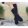 The Branch Women's Soft Extra Long Heavy Slouch Socks (Navy)