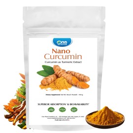 One Planet Nutrition Nano Curcumin Powder 8 oz (227 Servings), Pure Turmeric Extract, Nano for High Absorption, Supports Overall Vitality, Non-GMO, Vegan, Gluten-Free