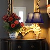 GO&SO Rectangular Blue Lamp Shades Square Cut Corner, 8x14x11 Inch
