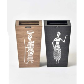 CrafTreat Reusable Tribal Stencils for Painting on Wood, Wall, Tile, Canvas, Paper, Fabric and Floor - Tribal Errands - 6x6 Inches - DIY Art and Craft Stencils - African Girls Stencil