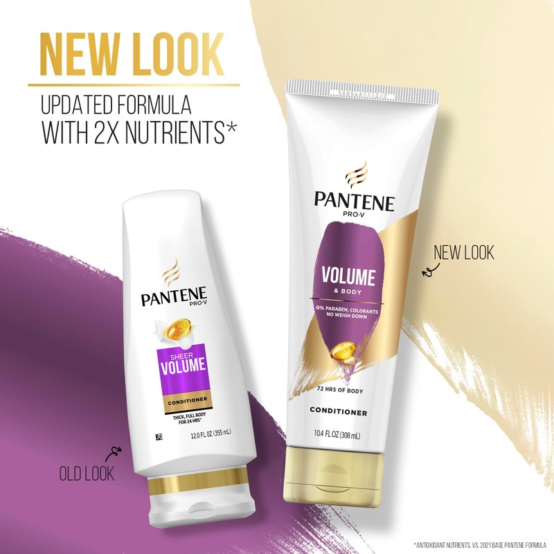 Pantene Shampoo and Conditioner Set for Fine Hair, Volume &