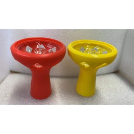 Glass Bowl - Silicone 1 Hole Phunnel Bowl - Perfect with Lotus (Yellow)