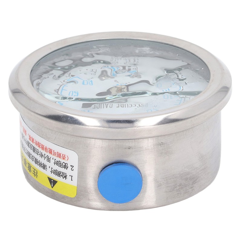 Pressure Gauge Stainless Steel Vibration Resistant Oil Manometer 1/4in NPT