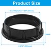 Hitefu 4 Pcs Aluminum Lamp Shade Adapter Rings, E26 Black