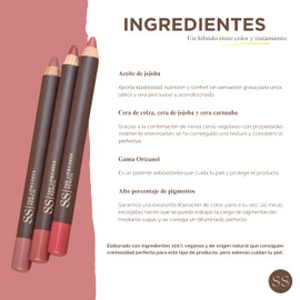 SS| Double S Beauty – The Lip&Cheek Pencil | Lipliner | Lipstick | Lipliner | Lippenstift, Lippenstift, Rouge und Lidschatten | Lip Liner (Mar's Kiss - Rosenbraun)