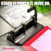Officemate 90078 Heavy Duty Adjustable 2-3 Hole Punch with Lever
