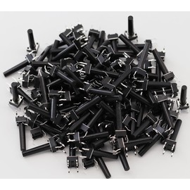 Heevhas Tact Button Switch Mini Micro Tact Switch 6 x 6 x 19 mm 4 Pin DIP Micro PCB SMD SMT Momentary Tactile Tact Push Button Switch Electronic Components (Pack of 100)