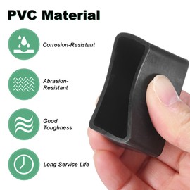 M METERXITY 20-Pack Rectangle Chair Leg Caps, 0.78 x 1.57" (20 x 40mm) PVC Chair Leg Floor Protectors for Chairs/Table/Bed, Furniture Feet Covers Cups Non-Slip End Tips