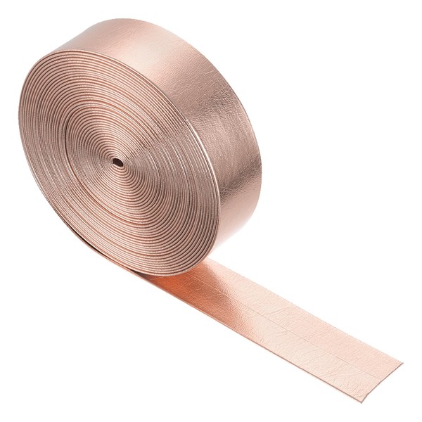 sourcing map Leather Strips 20mm Wide 5m Long Metallic Leather