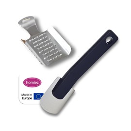 Gingi Grater & Ginger Peeler Set - Mini Ginger Grater and Ginger Peeler, Stainless Steel, Perfect for Ginger Tea, Turmeric & Garlic Grater, Practical Kitchen Aid for Fine Grating and Quick Peeling