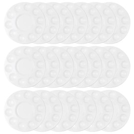 20 Pack Paint Tray Palettes for Kids, Plastic White Palettes for Students, Paint Holder, Paint Supplies