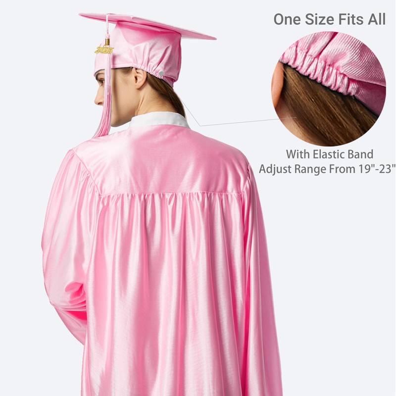 MyGradDay Unisex Adult Graduation Shiny Gown Cap Tassel 2021+2022 Year