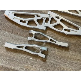 1/8 6s Arrma 1/8 Kraton 6s BXL Aluminum Front and Rear Suspension A- Arm Silver