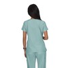 KOI Basics Becca Women's 4-Pocket Stretch Scrub Top Heather Sage