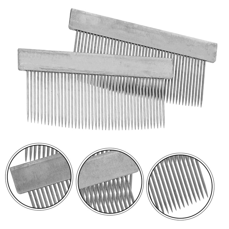 TOPPERFUN 2pcs Bow Ponytail Comb Horse Hair Comb Violin Bow